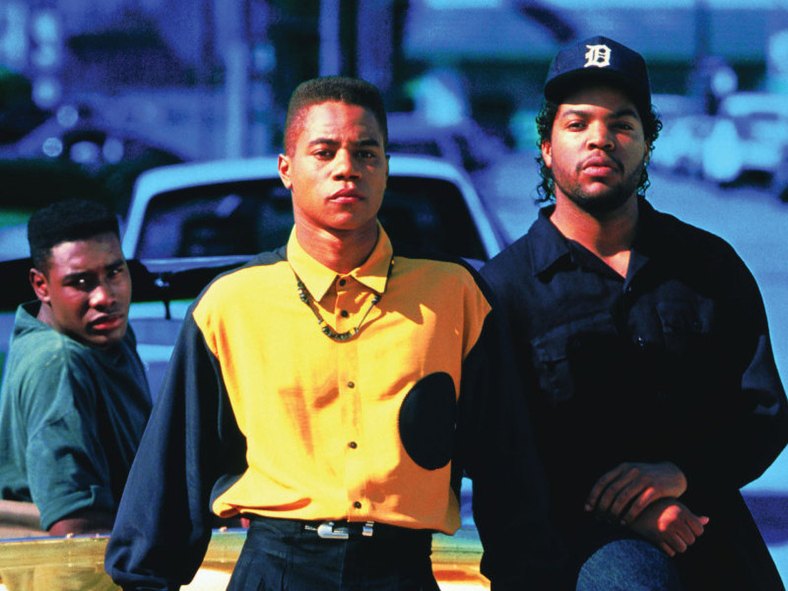 Boyz N The Hood, made by John Singleton in 1991, was the story of three friends -- played by(from left) Morris Chestnut, Cuba Gooding, Jr. and Ice Cube – growing up in South Central Los Angeles.